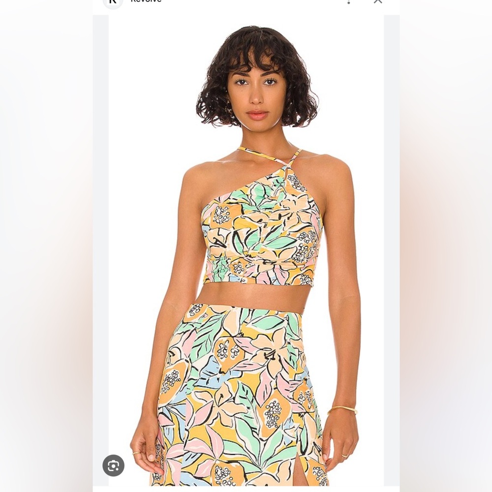 ASTR the Label Papaya Skirt and Tank Set